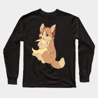 Lunar, Cute little moon wolf Long Sleeve T-Shirt